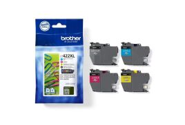 Brother High Capacity Black/Colour Ink Cartridge Value Pack 3k &1.5k pages - LC422XLVAL