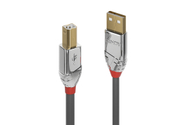 Lindy 7.5m USB 2.0 Type A to B Cable, Cromo Line