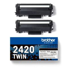 Brother Black Toner Cartridge Twin Pack 3k pages - TN2420 Image
