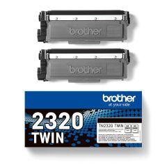 Brother Black Toner Cartridge Twin Pack 2.6k pages - TN2320 Image
