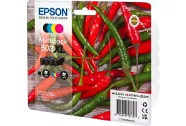 Epson Chillies 503 High Capacity BCMY Multi Pack Ink Cartridge 28.4ml - C13T09R64010