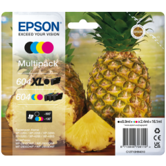 Epson Pineapple 604 Standard Capacity CMY High Capacity Black Multi Pack Ink Cartridge 16.1ml - C13T10H94010 Image