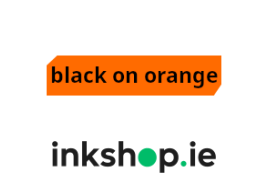inkshop.ie Own Brand Brother TZe-B41 Black on Orange P-Touch Tape, 18mm x 5m