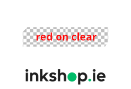 inkshop.ie Own Brand Brother TZe-122 Red on Clear P-Touch Tape, 9mm x 8m