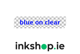 inkshop.ie Own Brand Brother TZe-123 Blue on Clear P-Touch Tape, 9mm x 8m