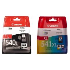 Multipack of Original Canon PG-540L & CL-541XL Black & Colour inks, 11ml + 15ml, Pack qty 2 Image