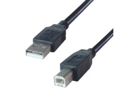 Assmann  3 metre USB A to USB B, male to male,  printer cable