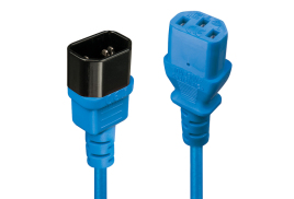 Lindy 2m C14 to C13 Extension Cable, blue