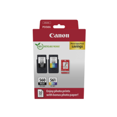 3713C008 | Multipack of Canon PG-560 + CL-561 inks, 2 pc(s), 1 x black, 1 x colour Image