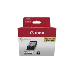 0332C006 | Multipack of Canon CLI-571 inks, 4 pc(s),  Black, Cyan, Magenta, Yellow Image