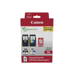 3712C008 | Multipack of Canon PG-560XL + CL-561 XL inks, 2 pc(s), 1 x XL black, 1 x XL colour Image