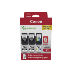 3712C012 | Multipack of Canon PG-560XL + CL-561 XL inks, 3 pc(s), 2 x XL black, 1 x XL colour Image