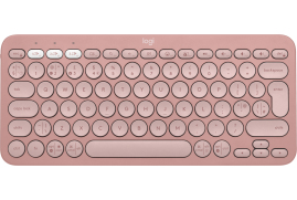 Logitech Pebble Keys 2 K380s keyboard RF Wireless + Bluetooth QWERTY UK English Pink
